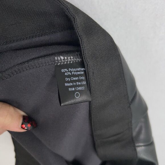 Emerson Fry Pants Womens Large Black Faux Leather Pull On Leggings Made USA - Picture 5 of 16